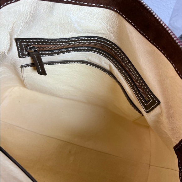 Dooney & Bourke NWT Toscana Elephant Brown Florentine Leather Domed Satchel Bag - Picture 3 of 16